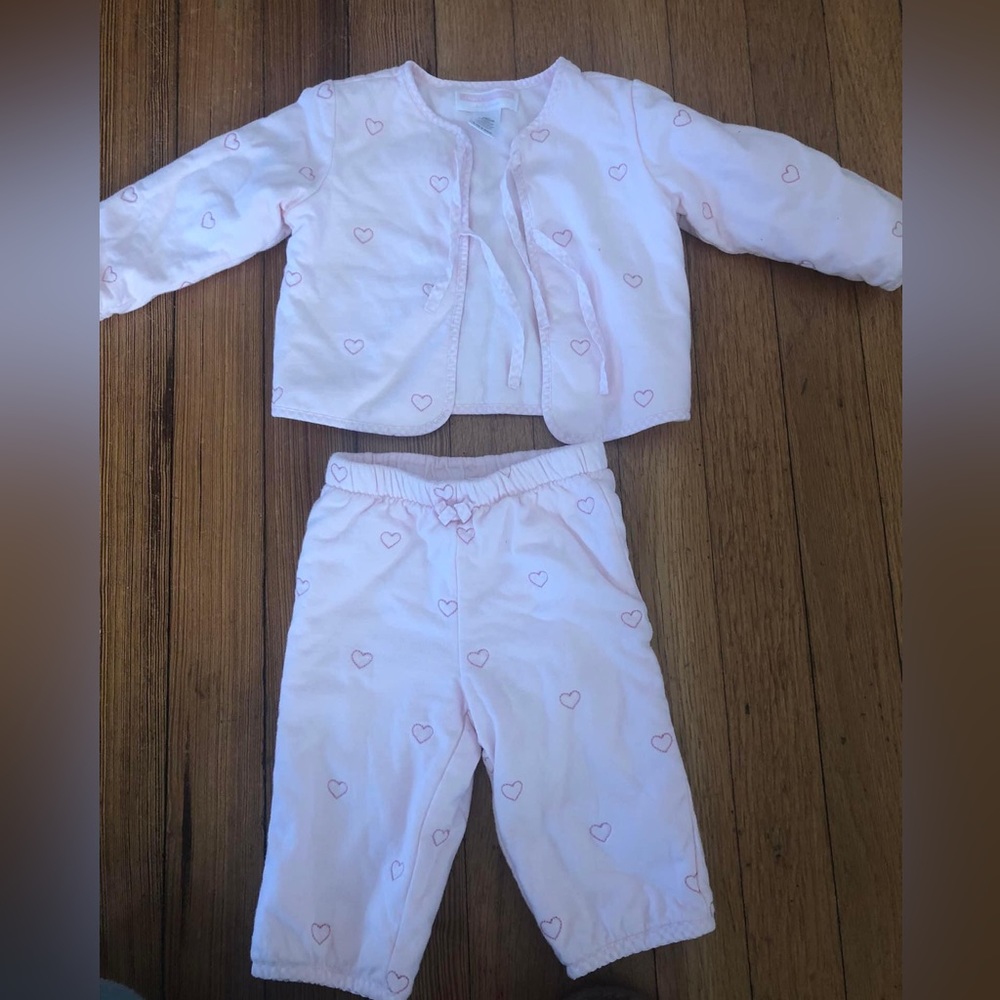 Janie and Jack Heart Matching Set 3-6 month